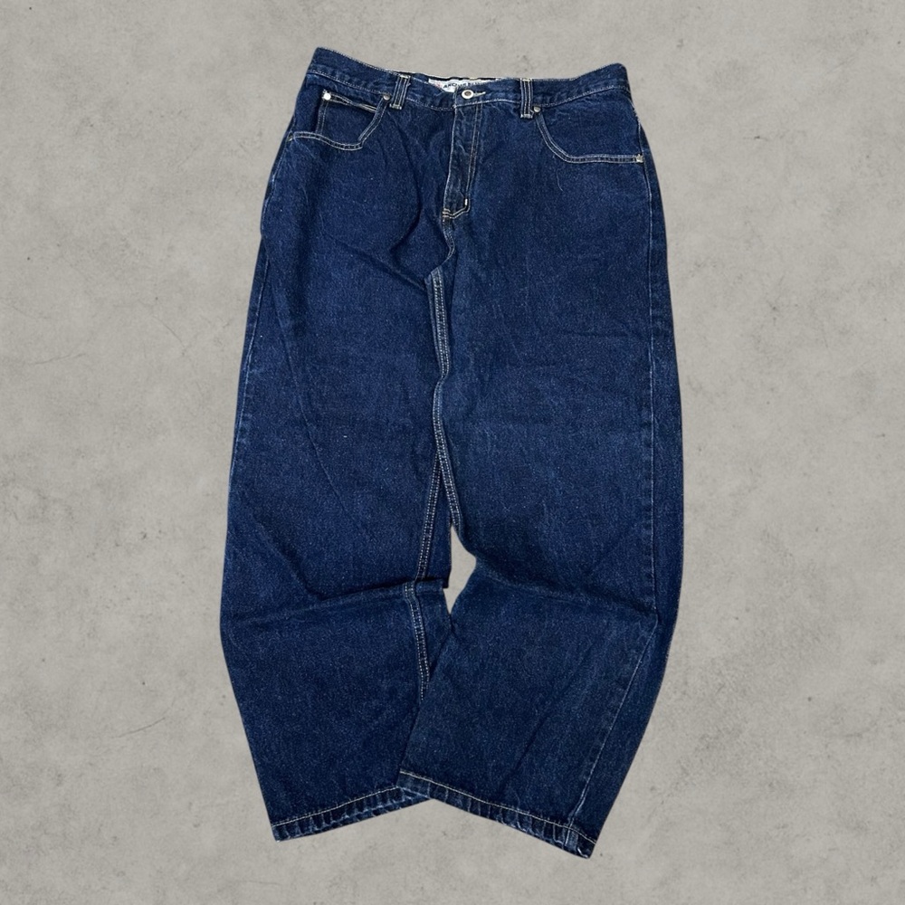 Anchor‎ Blue Jeans Mens 36x30 Dark Blue Baggy Wide-Leg Grunge 2000s  Skater